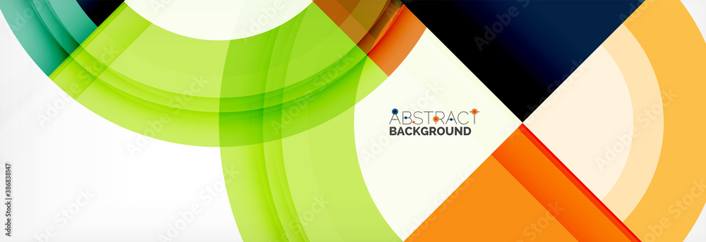 Round shapes, triangles and circles. Modern abstract background Round shapes, triangles and circles. Modern abstract background