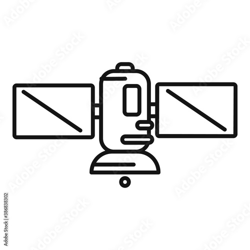 Science satellite icon. Outline science satellite vector icon for web design isolated on white background