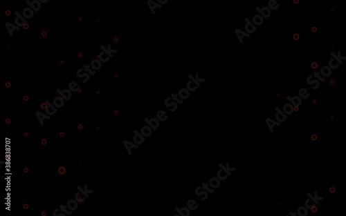 Dark Red vector template with circles.