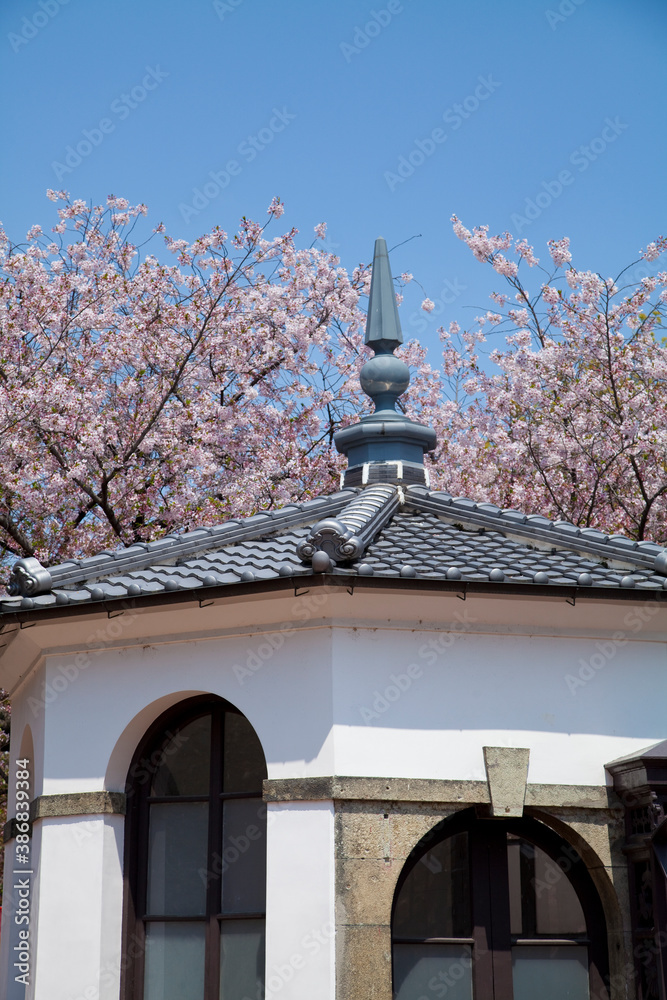 造幣局旧正門と桜 造幣局旧正門と桜