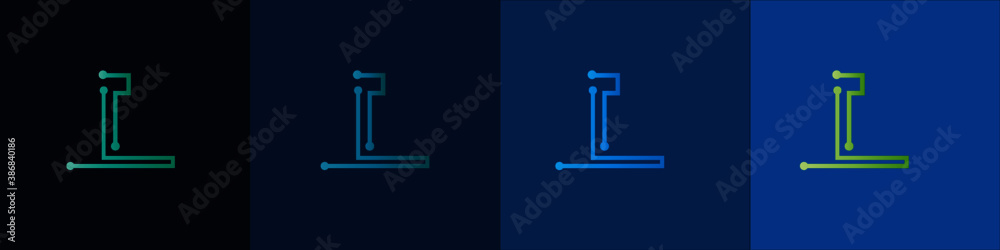 Letter L logo, Technology and digital abstract dot connection
Letter L logo, Technology and digital abstract dot connection