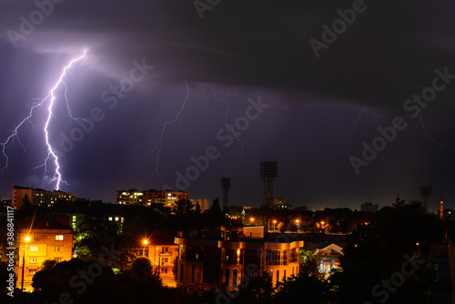 lightning in the city