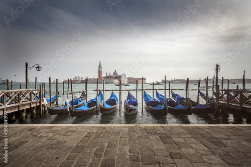 Venice landscape with gondolas and church © Marco Corso