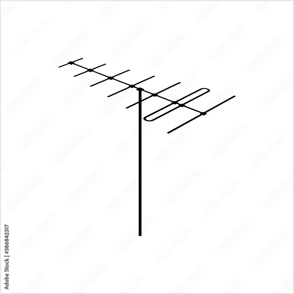 Tv Antenna Icon, Uhf Vhf Fm Digital Outdoor Television Multi Band Aerial Tv Antenna Icon, Uhf Vhf Fm Digital Outdoor Television Multi Band Aerial