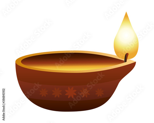 hindu religion candle wooden icon