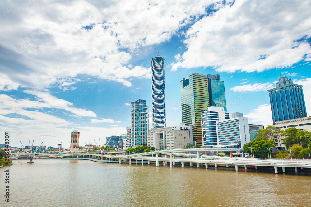 Skyline of Australian city Brisbane