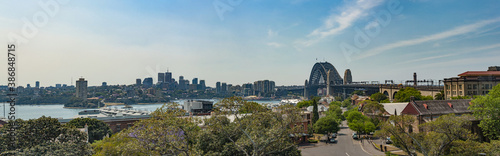 Sydney downtown and Harbour Bridge panorama