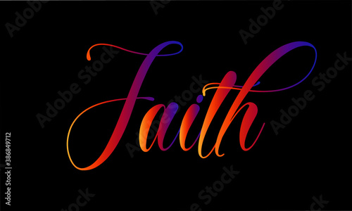 Christian faith, Typography for print or use as poster, card, flyer or Banner