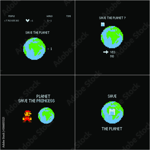 Bilde på lerret Save our planet earth, ecology eco environmental protection, climate changes