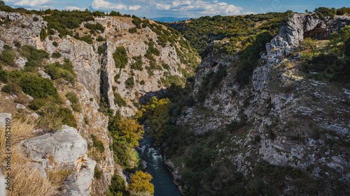 Aggitis canyon at Greece from above