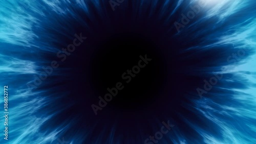 close up iris eye ball with zoom in motion effect for intro presentation