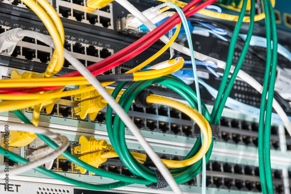 ethernet cables connected to server switch ethernet cables connected to server switch