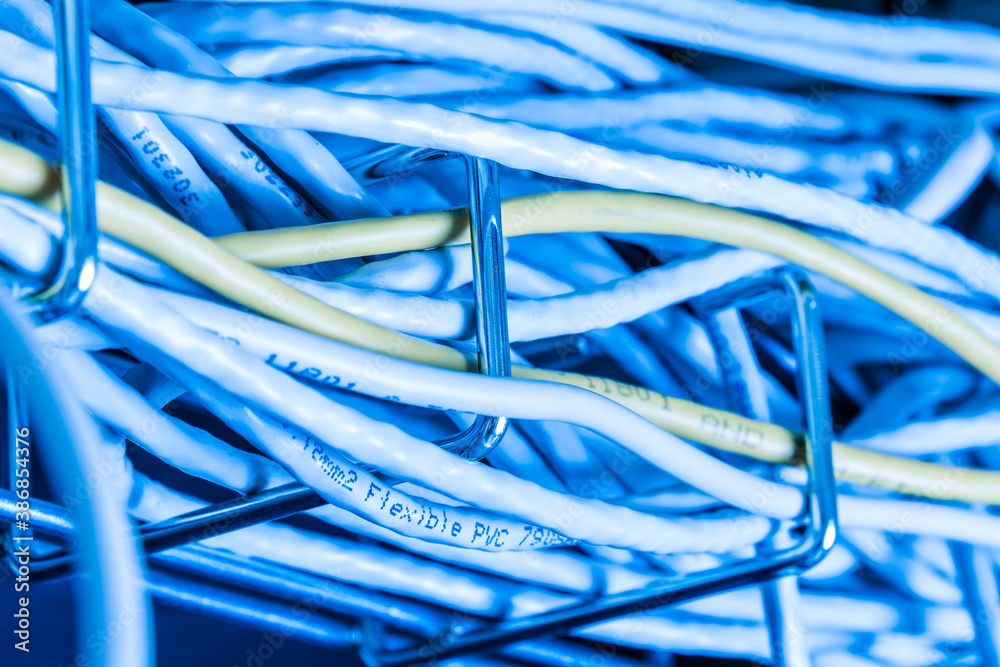 patch cables connected to data router patch cables connected to data router
