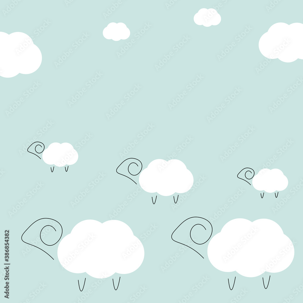 Shees cartoon background. Vector illustration Shees cartoon background. Vector illustration
