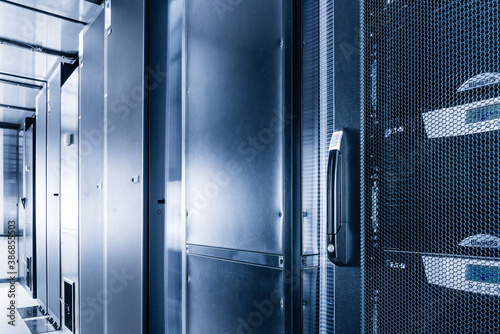 data storage cabinets with hard drive array © kubais