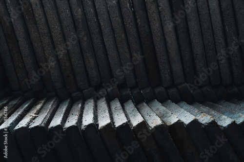 Cement board surfaces are stacked together.Cement surfaces stacked