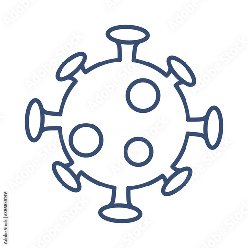 covid19 particle pandemic isolated icon