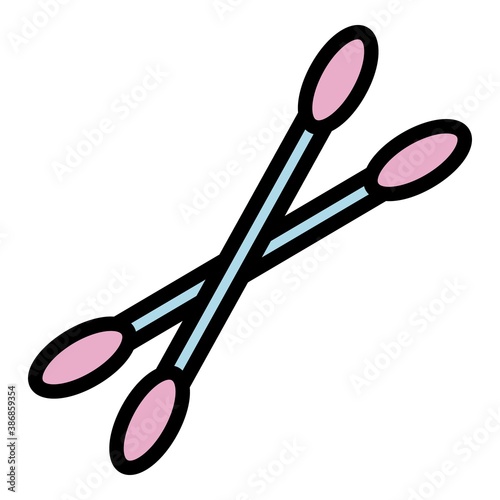 Forensic lab sticks icon. Outline forensic lab sticks vector icon for web design isolated on white background