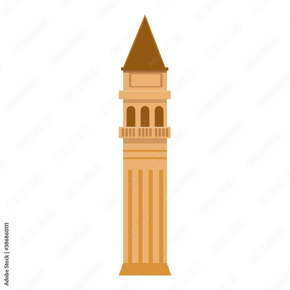 Slovenia historical tower icon. Cartoon of Slovenia historical tower vector icon for web design isolated on white background