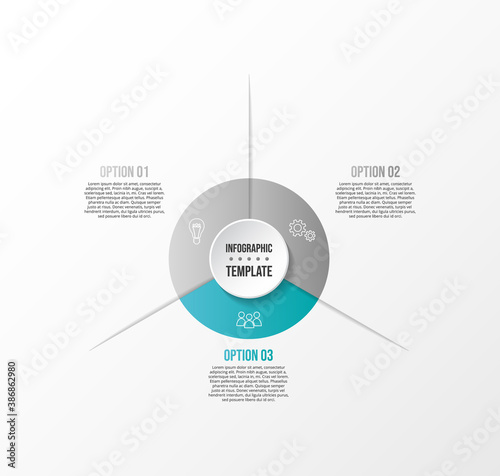 Design of infographic template. Flowchart with business icons. Vector