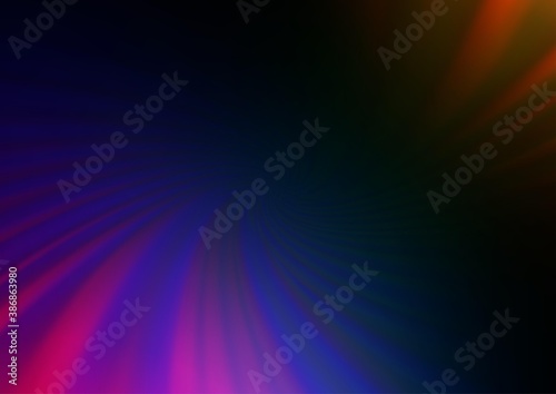 Dark Multicolor  Rainbow vector blurred and colored background.