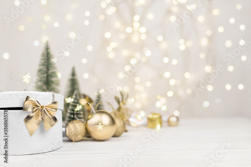 christmas background with christmas balls
