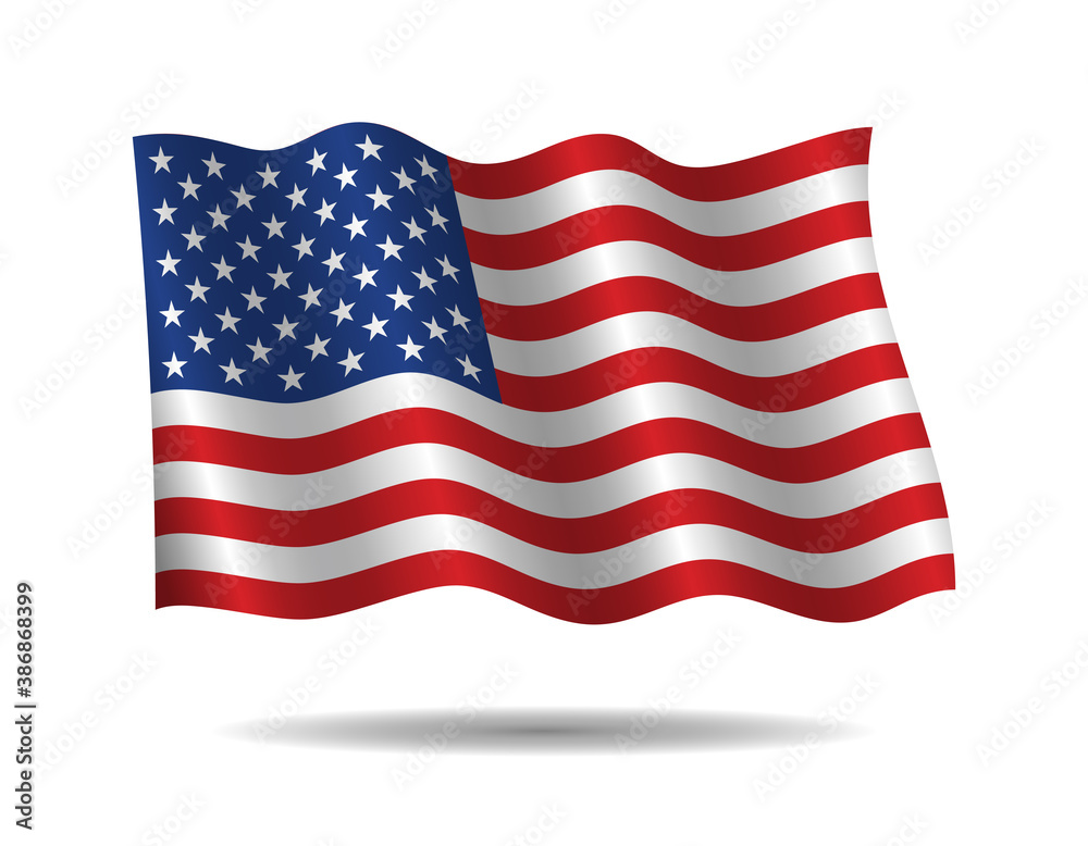United States Flag Vector Closeup Illustration United States Flag Vector Closeup Illustration