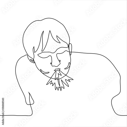 man spits out the contents of his mouth. one line of pictures concept man choked, the guy drank something tasteless, the young man laughed while drinking.