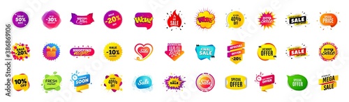 Best discount offer banners. Price deal sale stickers. Black friday special offer tags. Sale bubble coupon. Promotion discount banner templates design. Buy offer sticker. Super deal set. Vector