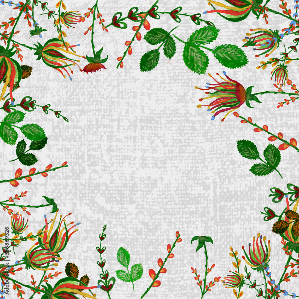 Fototapeta premium flowers watercolor artwork as background, colorful hand drawn illustration, creative artwork