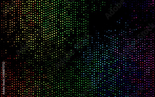 Dark Multicolor  Rainbow vector pattern with spheres.