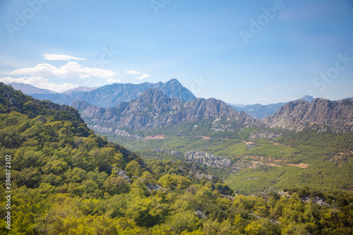 View from Tunektepe Cable car on mountains near Antalya in Turkey © dtatiana