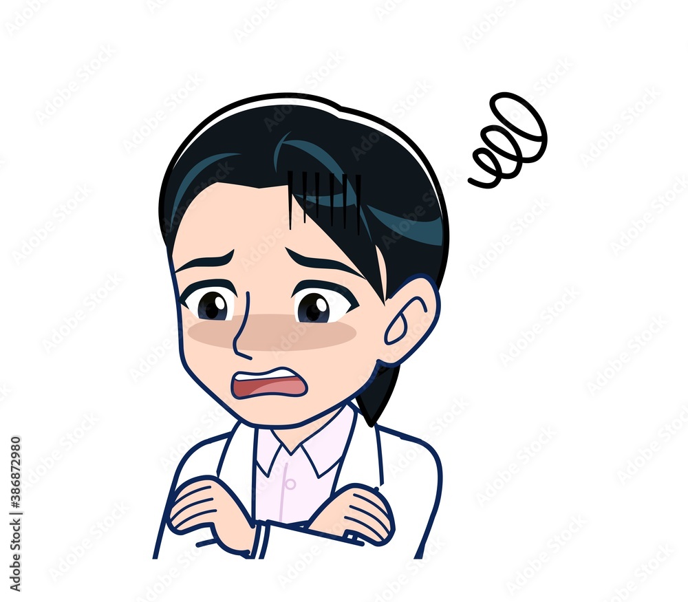 Young female doctor in a white lab coat Young female doctor in a white lab coat