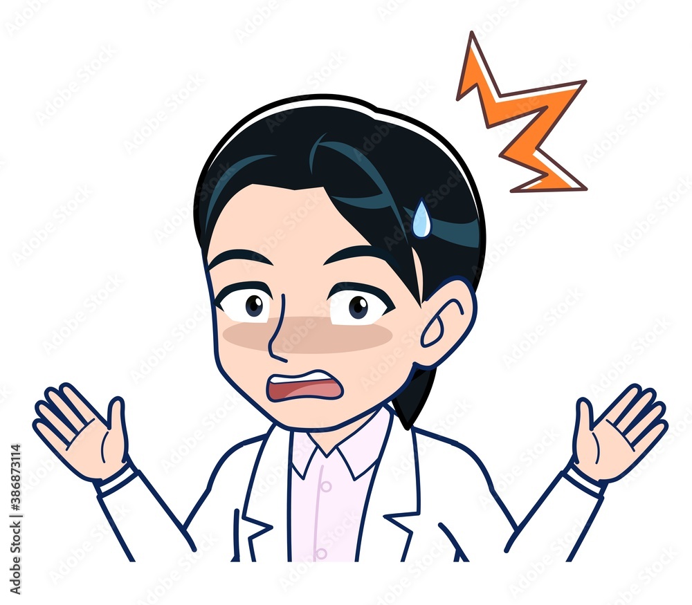 Young female doctor in a white lab coat Young female doctor in a white lab coat