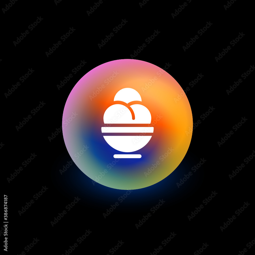 Fototapeta premium Ice Cream - App Button