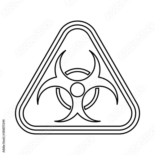 biohazard signal caution isolated icon