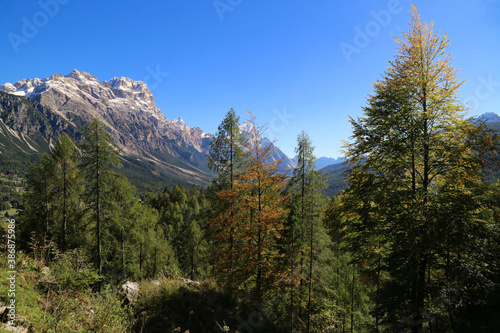 Beautiful landscape of the Dolomites around Cortina