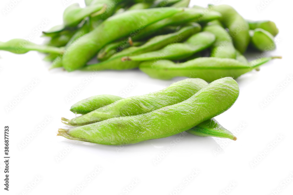 edamame beans isolated on white background. full depth of field edamame beans isolated on white background. full depth of field