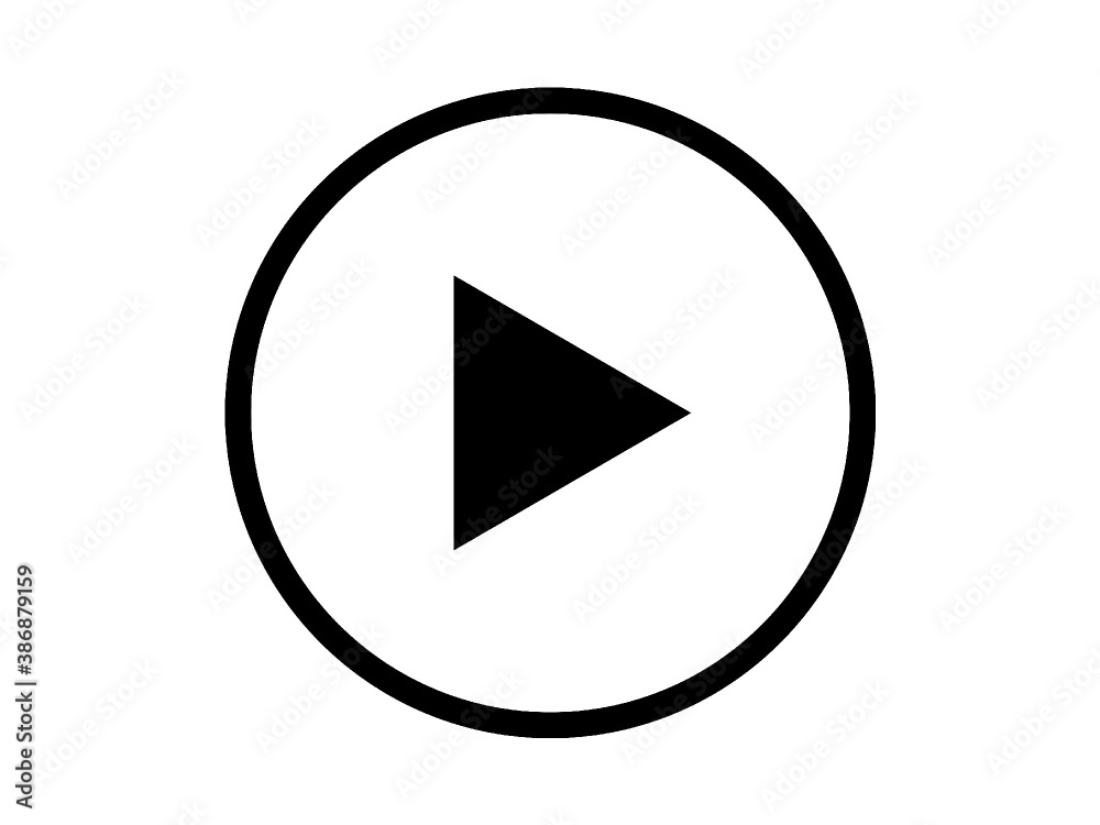 Play Button Vektor isoliert auf weißen Hintergrund