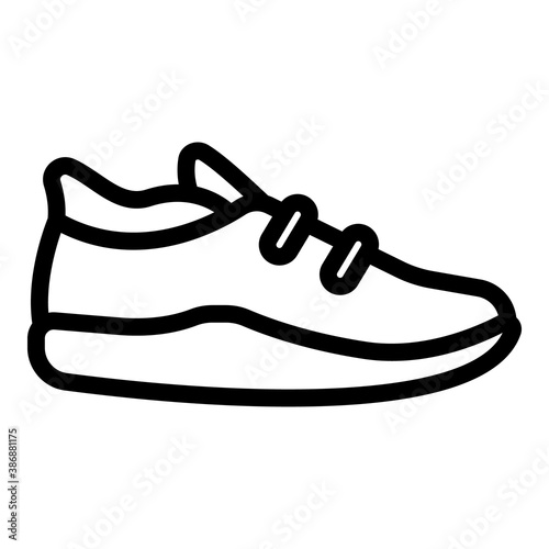 Trendy sneakers icon. Outline trendy sneakers vector icon for web design isolated on white background