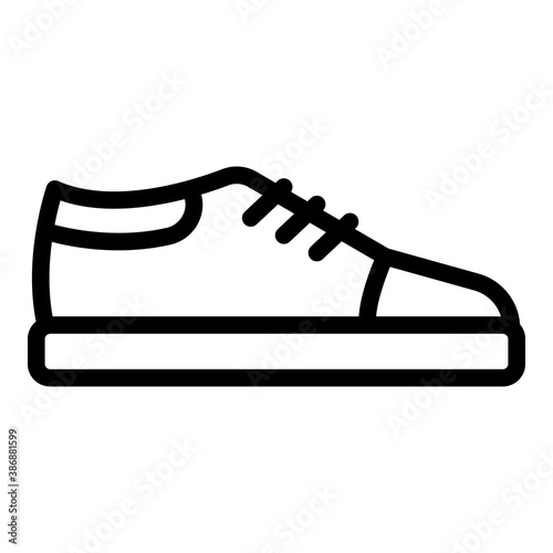 Brand sneakers icon. Outline brand sneakers vector icon for web design isolated on white background