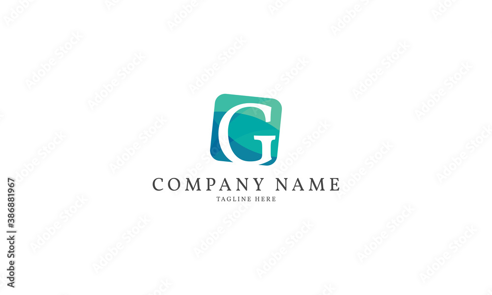 letter G modern square logo template
