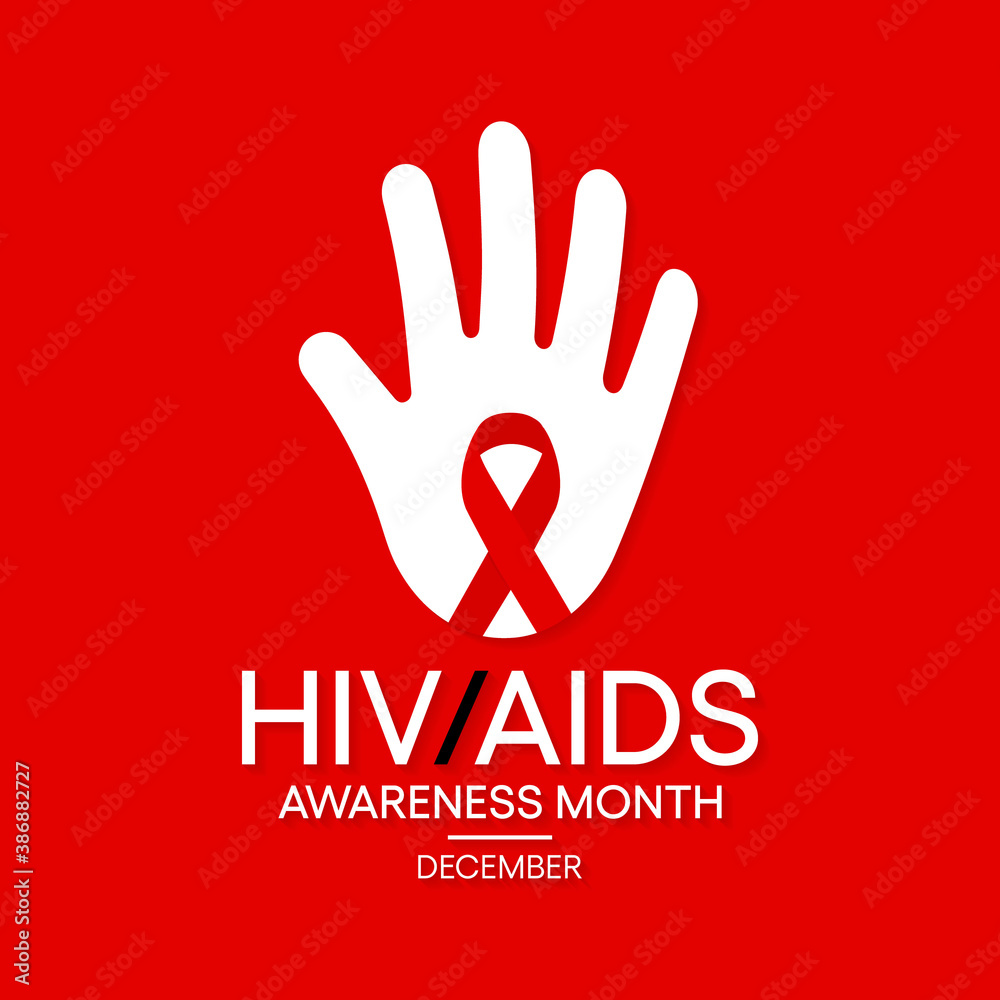 Vector illustration on the theme of HIV AIDS awareness month observed ...