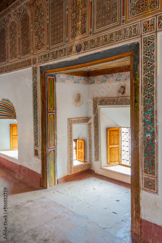 Inside shot of Kasbah Taourirt, Ouarzazate, Morocco, Africa