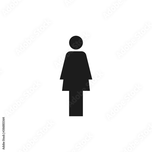Female silhouette icon. Lady symbol modern, simple, vector, icon for website design, mobile app, ui. Vector Illustration