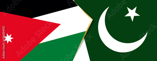 Jordan and Pakistan flags, two vector flags.
