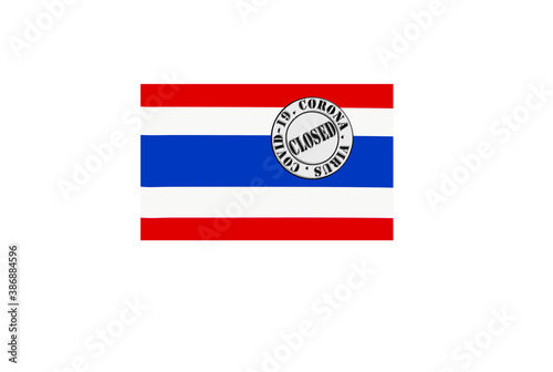 flag with text closed by covid 19 and corona stamp Free Download flag with text closed by covid 19 and corona stamp - GFXLoad