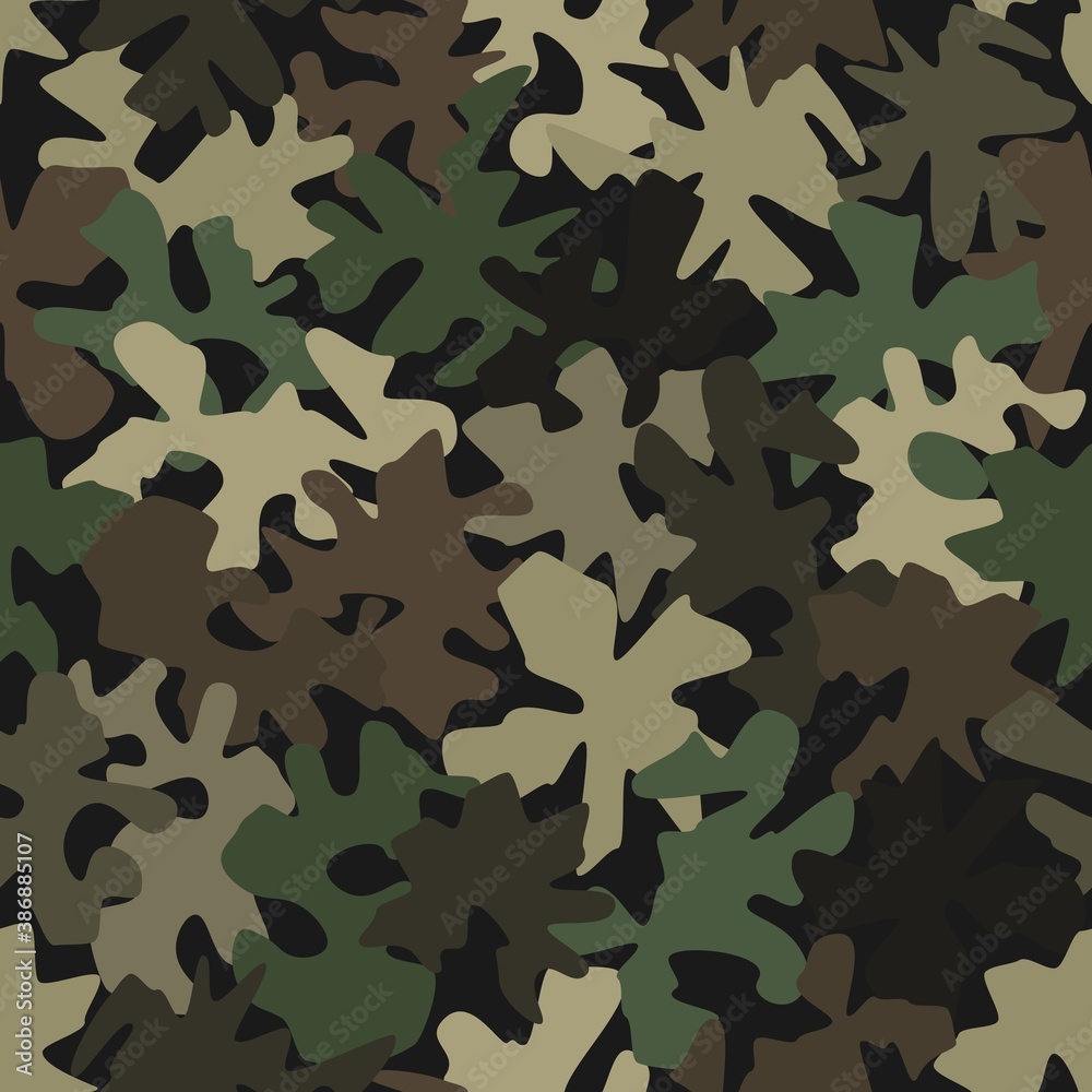Fototapeta premium Camouflage seamless pattern background masking camo repeat print