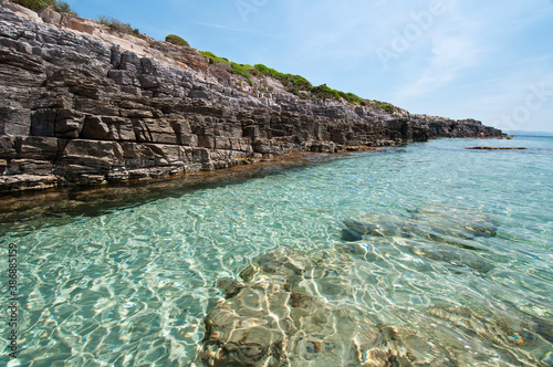 La Bobba beach, Carloforte, St Pietro Island, Sulcis Iglesiente, Carbonia Iglesias, Sardinia, Italy, Europe