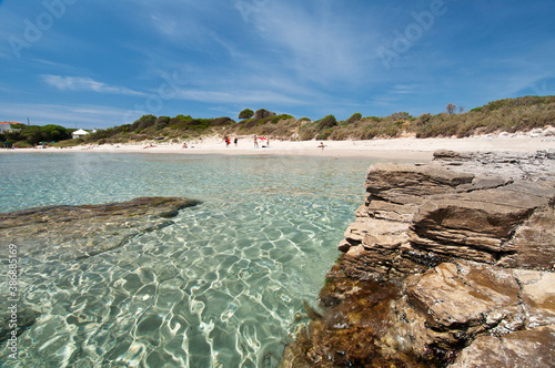 La Bobba beach, Carloforte, St Pietro Island, Sulcis Iglesiente, Carbonia Iglesias, Sardinia, Italy, Europe